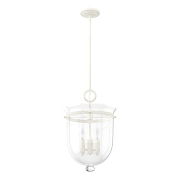 4 Light Belltown Pendant Lighting Hunter Rustic White - Clear 