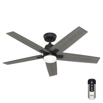 52 inch Rapidan Hunter Express with LED Light Ceiling Fans Hunter Matte Black - Dark Gray Oak 