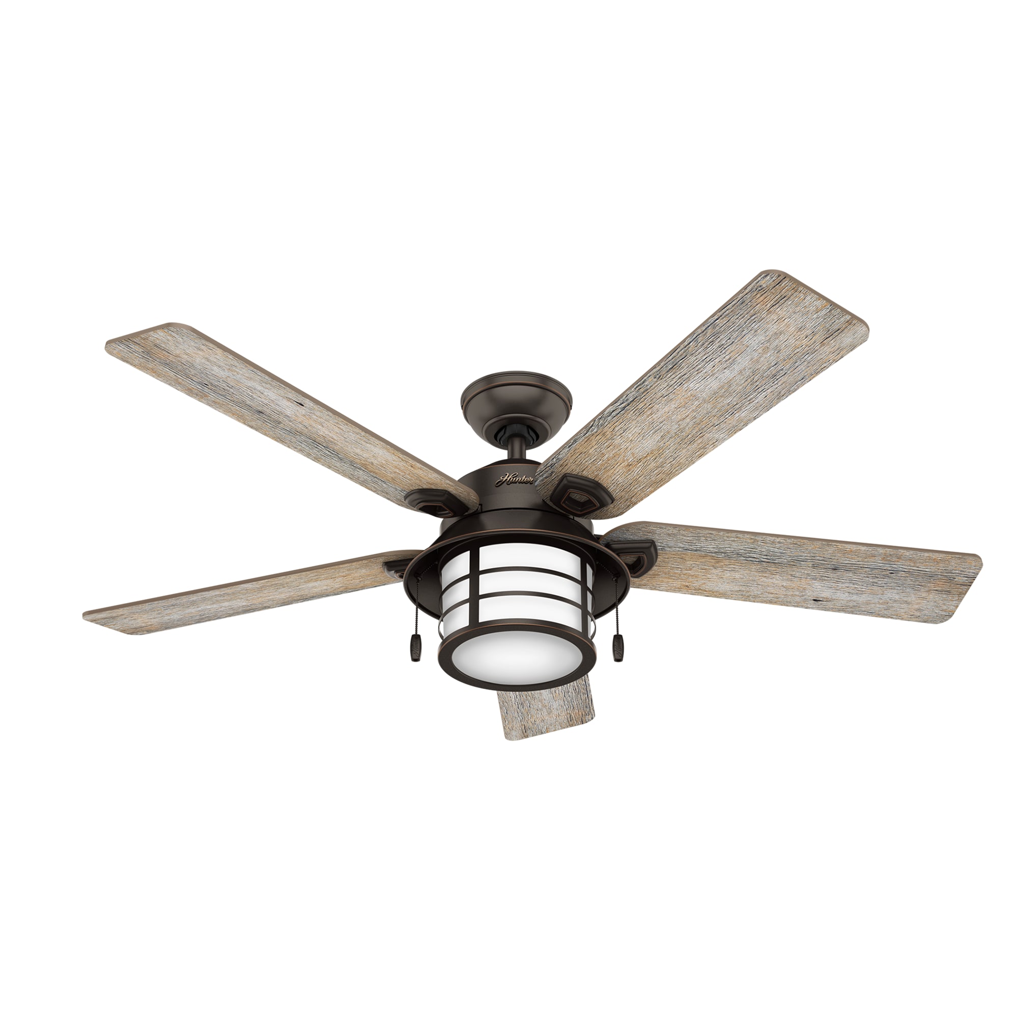 Key Biscayne outdoor ceiling fan in onyx bengal finish