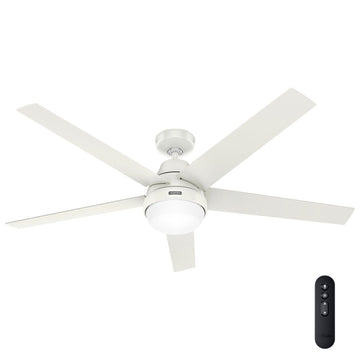 Aerodyne Indoor Smart Fan ENERGY STAR with LED Light 60 inch with Remote Ceiling Fans Hunter Fresh White - Fresh White 