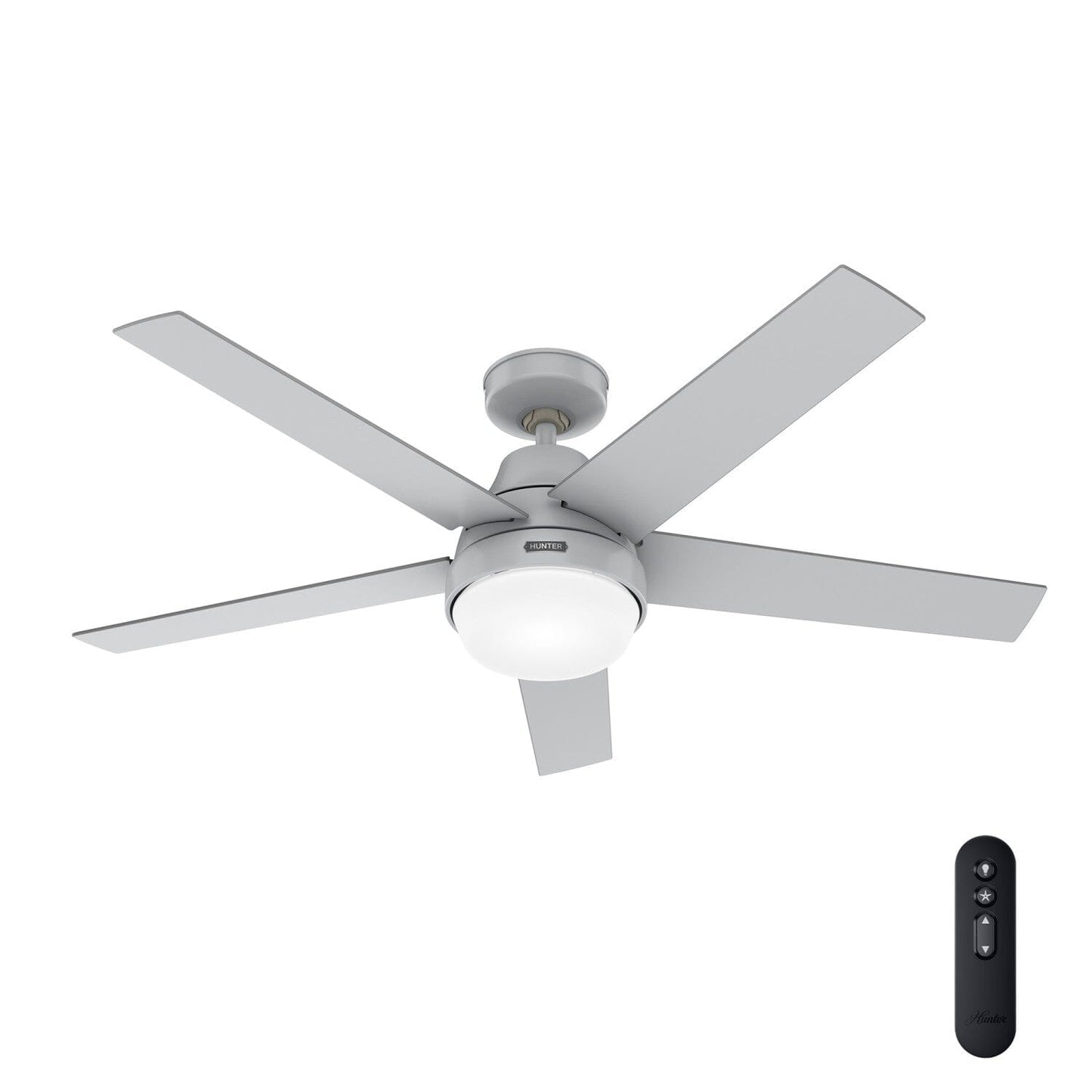 Aerodyne Indoor Smart Fan with LED Light 52 inch with Remote Ceiling Fans Hunter Dove Grey - Dove Grey 