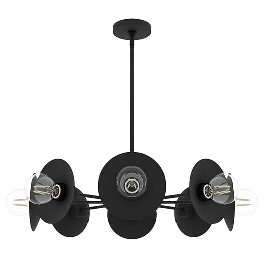 Fernando 8 Light Chandelier in Matte Black finish