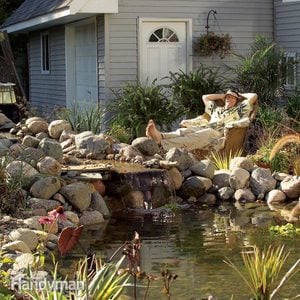 How to Build a Pond Waterfall in the Backyard