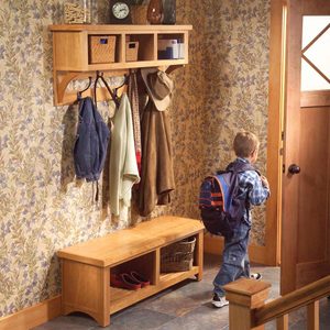 How to Build an Entryway Coat Rack and Storage Bench