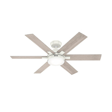 Georgetown with LED Light 52 inch Ceiling Fans Hunter Fresh White - Light Gray Oak 