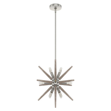 Jupiter Star 12 Light Pendant 18 inch Lighting Hunter Brushed Nickel - None 