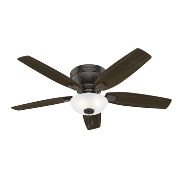 Kenbridge Low Profile with LED Light 52 inch Ceiling Fans Hunter Noble Bronze - Dark Walnut 