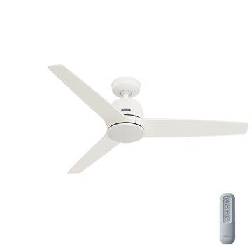 Malden 52 inch Ceiling Fans Hunter Matte White - Matte White 