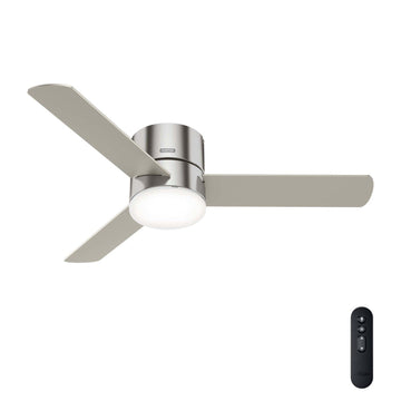 Minimus with LED Light and Remote Control 52 inch Ceiling Fans Hunter Brushed Nickel - Matte Nickel 