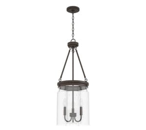 Devon Park 3 Light Pendant in onyx bengal finish