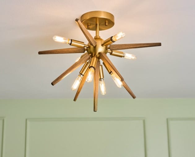 Semi-Flush Mount Mid Century light