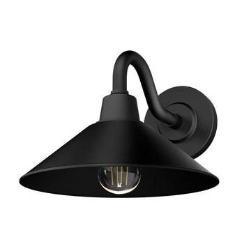 Skyflow Outdoor WeatherMax 1 Light 10 Inch Small Wall Light Lighting Hunter Matte Black - None 