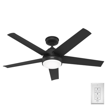 Skyflow Outdoor with LED Light 52 inch Ceiling Fans Hunter Matte Black - Matte Black 