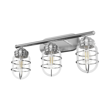 Starklake 3 Light Vanity Lighting Hunter Chrome 