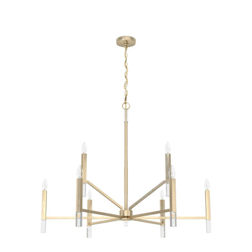 Sunjai 9 Light 2-tier Chandelier Lighting Hunter Alturas Gold - None 