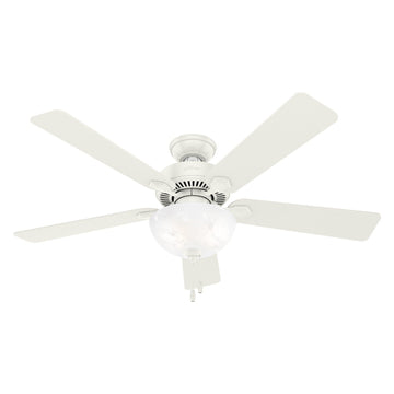 Swanson with LED Bowl 52 inch Ceiling Fans Hunter Fresh White - Fresh White 