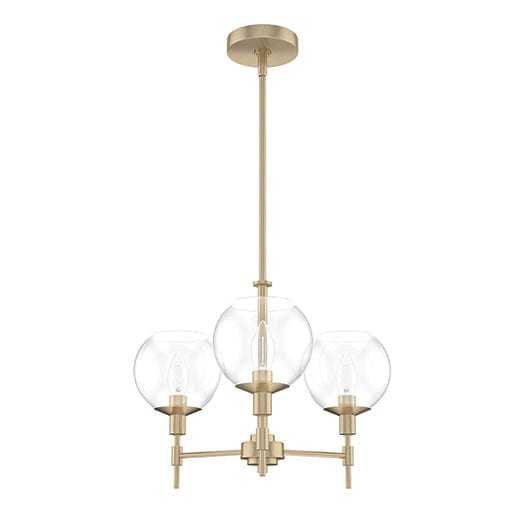 Xidane 3 Light Chandelier in Luxe Gold finish